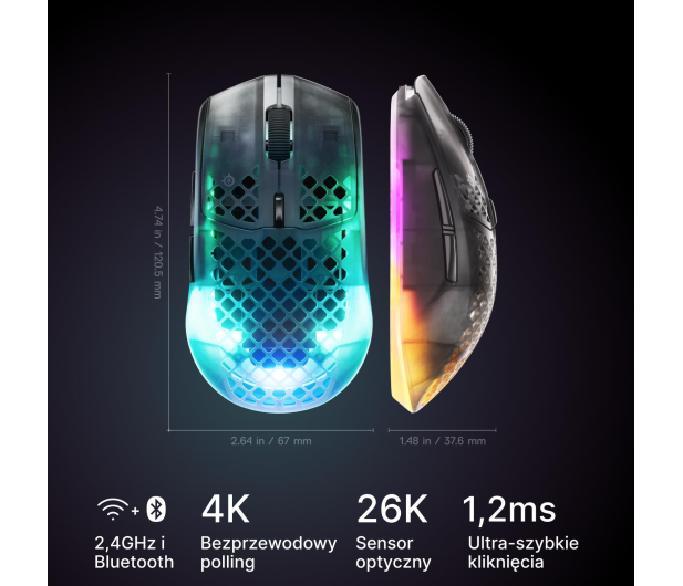 SteelSeries Aerox 3 WL Gen 2 (Shaddow) - 1512557 - zdjęcie 7